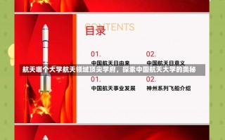 航天哪个大学航天领域顶尖学府，探索中国航天大学的奥秘