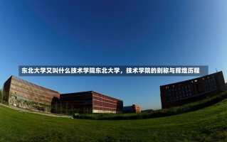 东北大学又叫什么技术学院东北大学，技术学院的别称与辉煌历程