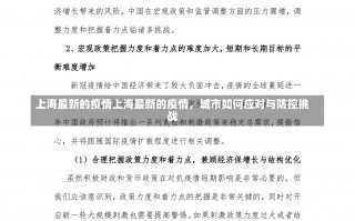 上海最新的疫情上海最新的疫情，城市如何应对与防控挑战