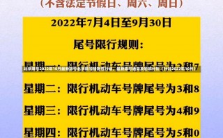 北京限号2022年10月最新限号北京限号措施在行动，最新限号通知及影响分析（针对2022年10月）