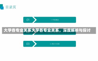 大学各专业关系大学各专业关系，深度解析与探讨