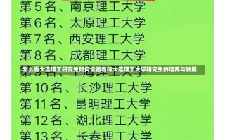 怎么看大连理工研究生如何全面看待大连理工大学研究生的培养与发展