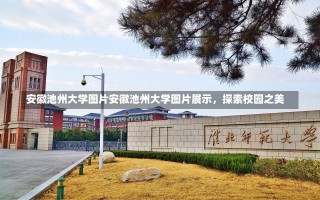 安徽池州大学图片安徽池州大学图片展示，探索校园之美