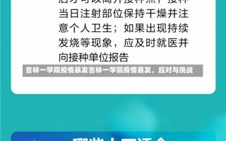 吉林一学院疫情暴发吉林一学院疫情暴发，应对与挑战