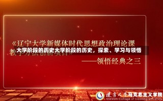 大学阶段的历史大学阶段的历史，探索、学习与领悟