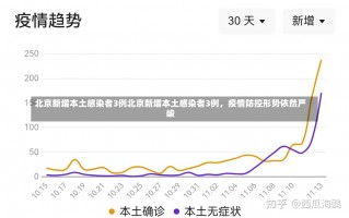 北京新增本土感染者3例北京新增本土感染者3例，疫情防控形势依然严峻