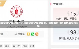 四川大学哪个专业最好四川大学哪个专业最好，深度解析川大的优势学科与专业