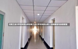 沈阳工业大学文科怎么样沈阳工业大学文科怎么样——全面解读与发展展望