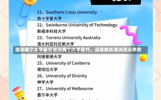 澳洲哪个大学最好澳洲哪个大学最好，深度解析澳洲顶尖学府