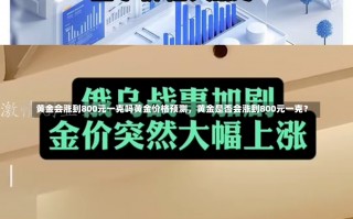 黄金会涨到800元一克吗黄金价格预测，黄金是否会涨到800元一克？