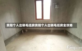 贵阳个人出销毛坯房贵阳个人出销毛坯房全攻略