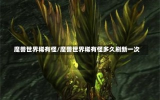 魔兽世界稀有怪/魔兽世界稀有怪多久刷新一次