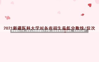 新疆医科大学二批怎么样新疆医科大学第二批招生情况深度解析，究竟怎么样？