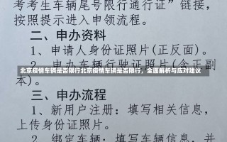 北京疫情车辆是否限行北京疫情车辆是否限行，全面解析与应对建议