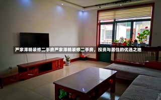 严家潭精装修二手房严家潭精装修二手房，投资与居住的优选之地