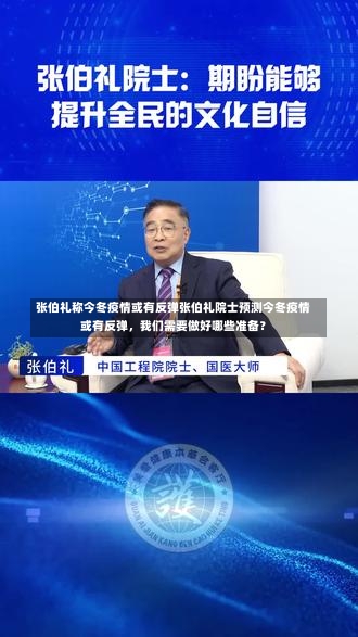 张伯礼称今冬疫情或有反弹张伯礼院士预测今冬疫情或有反弹，我们需要做好哪些准备？-第2张图片-通任唐游戏