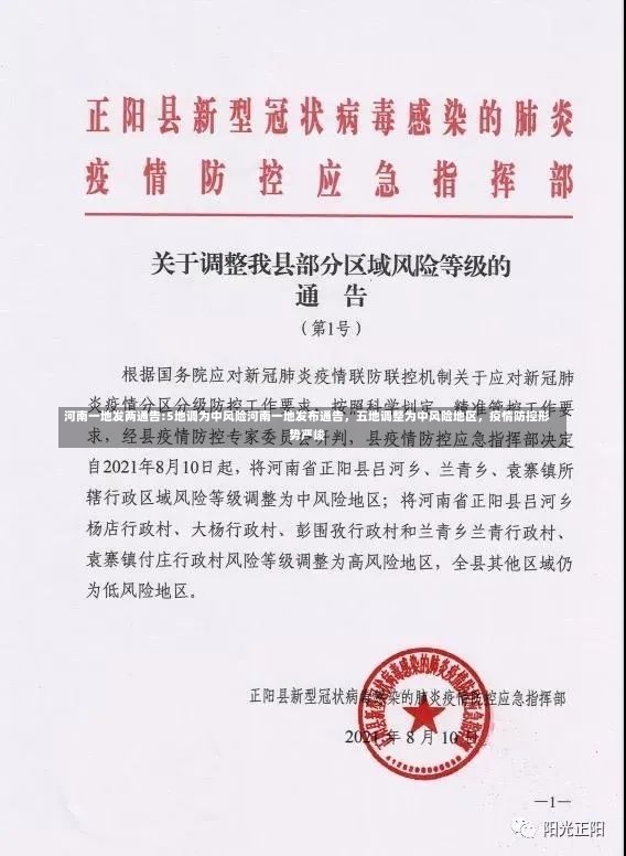 河南一地发两通告:5地调为中风险河南一地发布通告，五地调整为中风险地区，疫情防控形势严峻-第1张图片-通任唐游戏