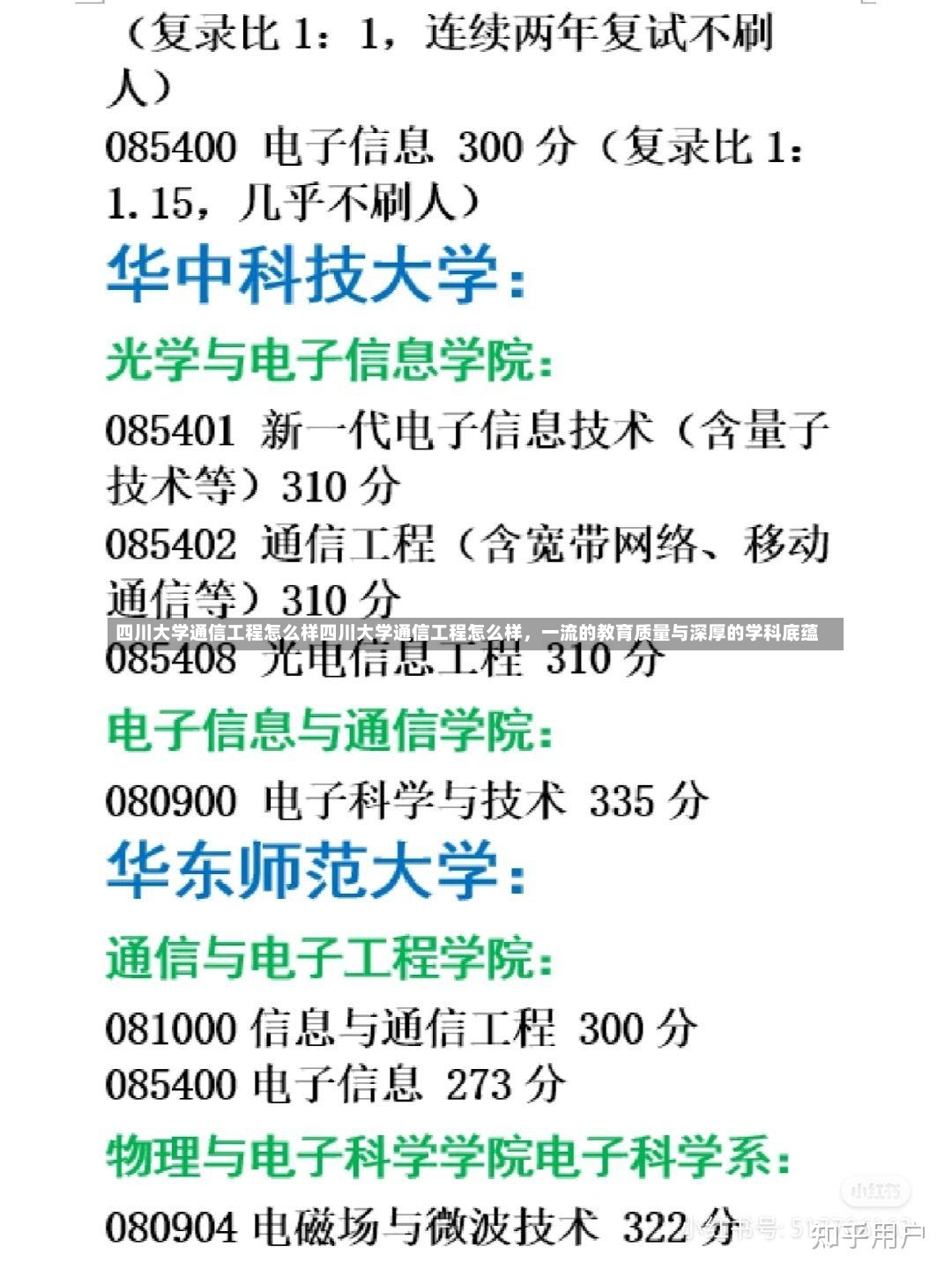 四川大学通信工程怎么样四川大学通信工程怎么样，一流的教育质量与深厚的学科底蕴-第2张图片-通任唐游戏