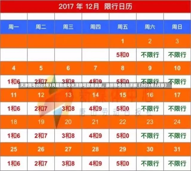 天津限号2023年3月最新限号天津限号政策调整，最新限号信息详解（2023年3月版）-第1张图片-通任唐游戏