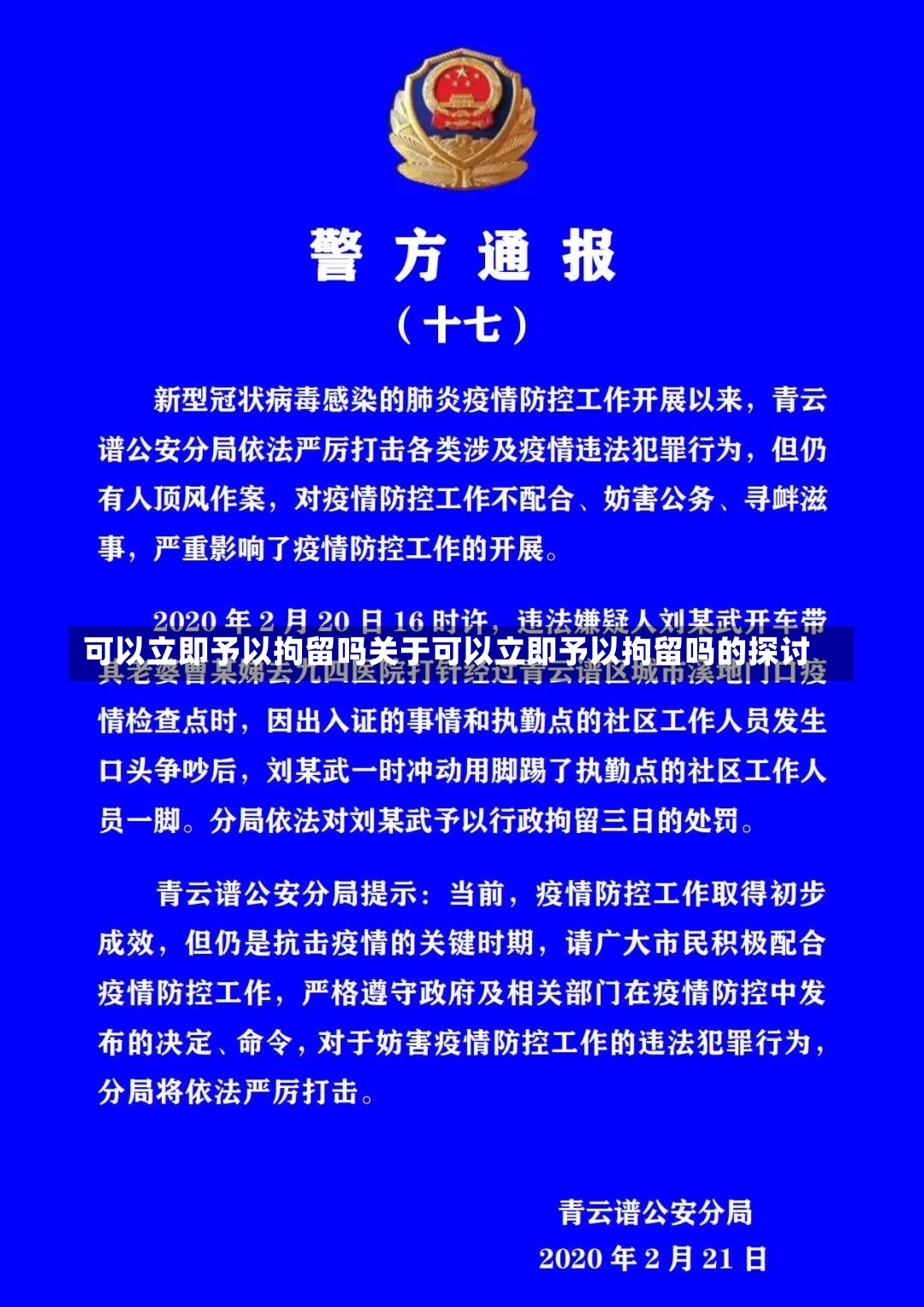 可以立即予以拘留吗关于可以立即予以拘留吗的探讨-第2张图片-通任唐游戏